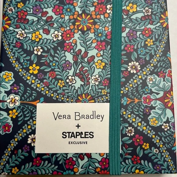 Vera Bradley Kaleidoscope Navy Blue Market Coupon Organizer With Notepad - Picture 2 of 10